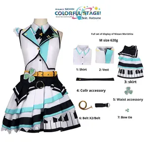 Disfraz de <span class=keywords><strong>cosplay</strong></span> de Haruka Kirigaya y Airi Momoi de World Plan cos PJSK MORE MORE JUMP, ropa para mujer en stock - Product Image 6