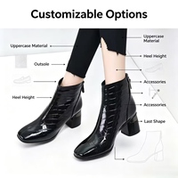 Bottes de neige montantes pour femme, style western, à bout carré, mi-mollet, avec fermeture éclair, à enfiler, imperméables, légères et souples