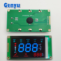 Taille personnalisée VA écran noir couleur 3 chiffres 7 segments panneau d'affichage LCD avec rétro-éclairage blanc pour appareil ménager