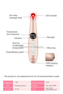 पोर्टेबल नेतृत्व चिकित्सा आंख मालिश हाथ से एंटी-झुर्रियों वाली त्वचा देखभाल उपकरण इलेक्ट्रिक डार्क सर्कल रिमूवर के साथ - Product Image 3