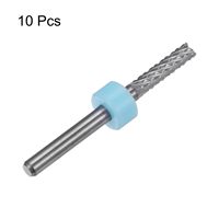 Fraise à queue en carbure monobloc non revêtue RUIMENG 3,175 mm pour routeurs CNC/machines de gravure/fraisage, longueur effective 12 mm