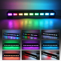 34 Pouces Double Côtés RVB LED Barre Lumineuse d'Avertissement Magnétique sur le Toit Clignotant Feux d'Avertissement APP Contrôle Lumière Stroboscopique 12V 24V