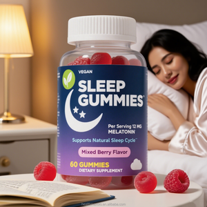Gommose vegane del sonno con etichetta privata per la massima forza aiuto per il sonno 12mg di melatonina per migliorare la melatonina del sonno gommosa - Product Image 4