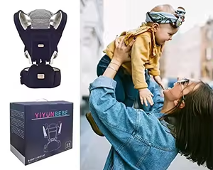 Baby <strong>Carrier</strong> with <strong>Hip</strong> Seat, Ergonomics 6 in 1 Baby <strong>Carrier</strong> Newborn to <strong>Toddler</strong>, Convertible, Face-in and Face-Out Carry - Product Image 6