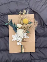 Buket bunga kering alami yang indah buket bunga Mini hadiah Hari Valentine Natal pernikahan ukuran kecil