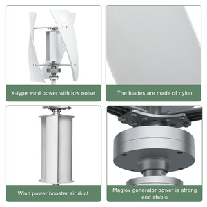 Generador de Turbina Eólica de Eje Vertical de 1500W, 12V/24V/48V, Rotor de 20.9 Pulgadas, Aspas de 29.5 Pulgadas de Altura, para Uso Doméstico - Product Image 2
