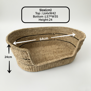 Hand gewebte Seegras Haustiere Bett körbe für Katzen Pet House Hunde bett Luxus Aufbewahrung boxen - Product Image 5