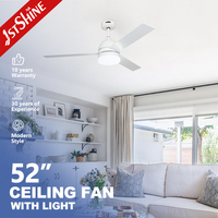 Ventilador de Techo 1stshine de 52 Pulgadas con Aspas de MDF, Control Remoto, de Grado Comercial, Ecológico y de Primera Calidad, con Luz LED