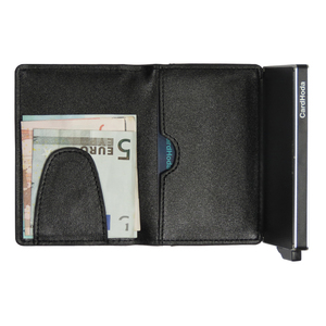 CardHoda Aluminum <b>RFID</b> <b>Wallet</b> Unisex Minimalist Fold Closure Short Card Holder Genuine Leather Lining - Product Image 2