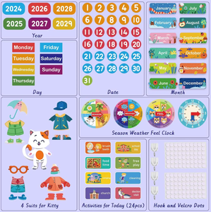 2025 Mon premier calendrier quotidien Feutre Flanelle Conseil Histoires Préscolaire Classe Apprentissage Contes Mur Activité - Product Image 3