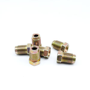 Tuercas de acoplamiento redondas hexagonales de latón y zinc amarillo no estándar Inserto de tubo de línea de <span class=keywords><strong>freno</strong></span> <span class=keywords><strong>Tuerca</strong></span> acampanada <span class=keywords><strong>Tuerca</strong></span> de conector de tubo de acero - Product Image 3