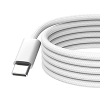 Câble de charge rapide Type C en nylon tressé 1M 3FT 100W, synchronisation de données sans fil haute vitesse, chargeur durable, boîte en papier pour 15 16 Pro