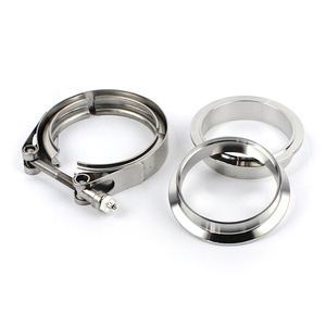 Collier de serrage en V standard en acier inoxydable haute résistance pour réparation de tuyau d'échappement de 2,75 pouces, avec boulons en V pour colliers de serrage - Product Image 1