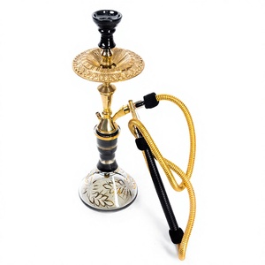 Farida Luxury Luxury <b>Mini</b> solid brass Hookah with Double <b>sided</b> unique tray - Product Image 1