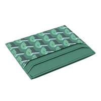 Dompet Kulit Asli Logo Kustom dengan Kancing, Tempat Kartu Kredit, Kartu Identitas & Kartu Nama, untuk Penggunaan Kantor, Pria & Wanita