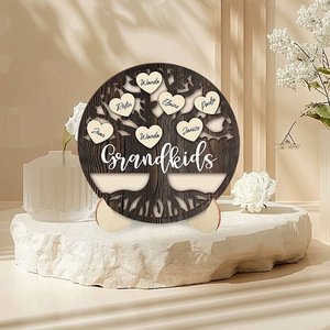 Festa della mamma regalo creativo nome personalizzato <span class=keywords><strong>in</strong></span> <span class=keywords><strong>legno</strong></span> albero di famiglia cornici <span class=keywords><strong>in</strong></span> <span class=keywords><strong>legno</strong></span> amore albero di famiglia decorazione per la tavola decorazione della casa - Product Image 2