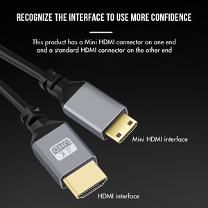 0.5m à 2.4m <span class=keywords><strong>Mini</strong></span> câble <span class=keywords><strong>HDMI</strong></span> vers <span class=keywords><strong>HDMI</strong></span> conception de fil à ressort <span class=keywords><strong>4K</strong></span> 3D câble mâle à mâle pour ordinateur portable Macbook ordinateur de bureau vers projecteur HDTV - Product Image 2
