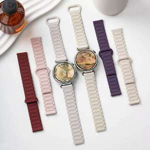 Double Color Magnetic Watch <b>Strap</b> for 20mm 22mm Watch Silicone Breathable <b>Wrist</b> for Samsung Huawei Watch Band - Product Image 1