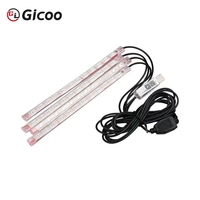 Nouvelle lumière d'ambiance LED pour l'intérieur de la voiture, lumière de pied, USB, télécommande sans fil, contrôle par application musicale, RGB 6000K, 12V, lampe décorative d'ambiance automobile