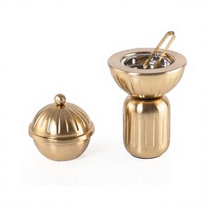 Quemador de incienso de tamaño y forma personalizados hecho a mano de acero inoxidable Color dorado Mabkhar a un precio razonable - Product Image 1