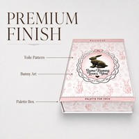 Palette de maquillage de luxe en boîte en carton, motif lapin chocolat, design 'Some Bunny Loves You', OEM, marque privée, vente en gros