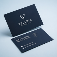 Impresión de Tarjetas de Visita Personalizadas Premium, Papel Mate o Brillante, Acabado con Lámina Dorada en Relieve