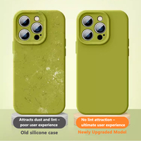 Coque de téléphone en silicone liquide antichoc, anti-poussière et oleophobe de qualité supérieure pour iPhone 17, 16, 15, 14, 13, 12 (vente en gros)