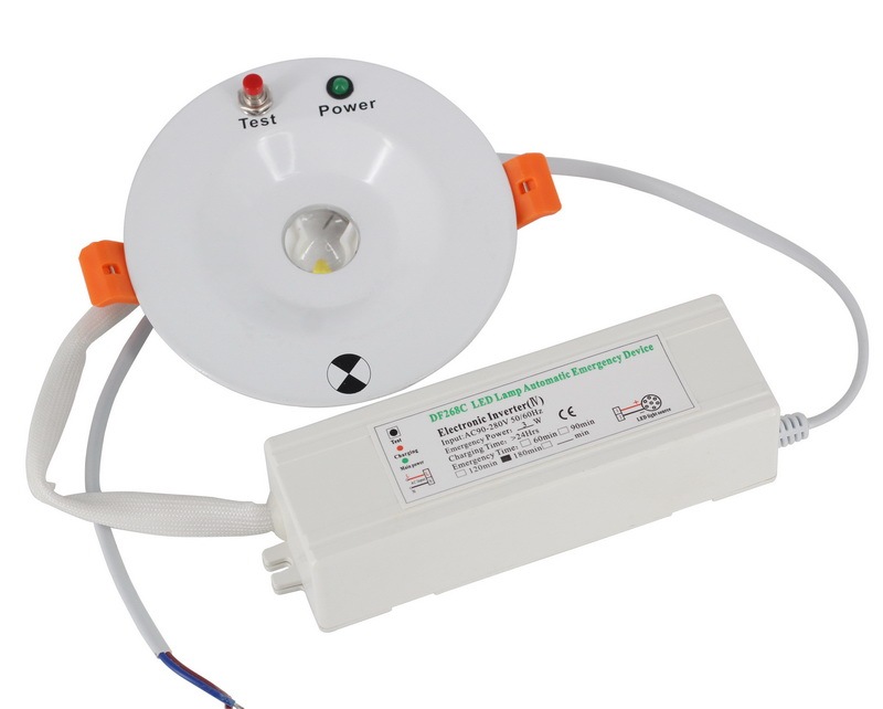 Ceiling Recessed Mounted LED Emergency Light emergency 3W 3hours with CE SAA ROHS certificate