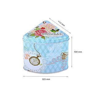 Contenedor <span class=keywords><strong>de</strong></span> latas en forma <span class=keywords><strong>de</strong></span> abanico personalizado Cajas <span class=keywords><strong>de</strong></span> hojalata triangulares Regalo Chocolate Candy Packaging Can Triangle Fan Shaped Metal Tin Box - Product Image 2