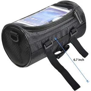 Bike Handlebar Bag Waterproof Phone Cycling Mount Front Bag Bicycle Storage Bag with 6 inch Transparent Pouch