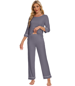 Sleepwear RTS Stock Clearance Women's <b>Sleeveless</b> <b>Nightdress</b> Stock Clearance Bamboo Sleep Women Pajamas Wholesale Ready Stock - Product Image 3
