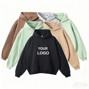 Jersey informal <span class=keywords><strong>de</strong></span> alta calidad para hombre, Unisex, <span class=keywords><strong>de</strong></span> algodón pesado, Polar, <span class=keywords><strong>de</strong></span> gran tamaño, con estampado personalizado, con capucha, sudaderas con capucha para hombre en blanco - Product Image 1