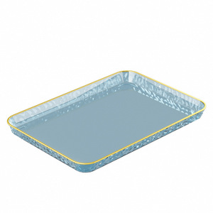 Rectangular Pet <b>Plastic</b> <b>Tray</b> Transparent Thickened Elegant Serving <b>Tray</b> For Tea And Fruit Living Room Storage Light Luxury Style - Product Image 4