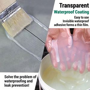 Kit d'agent de revêtement transparent imperméable invisible, mastic isolant intérieur et extérieur, brosse en bois, spatule, travail résistant aux coupures - Product Image 2