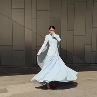 Nouvelle Robe Longue Modeste pour Femme 2026, Manches Longues, Jupe Évasée, Élégante, Abaya Islamique, Kaftan, Robe de Soirée