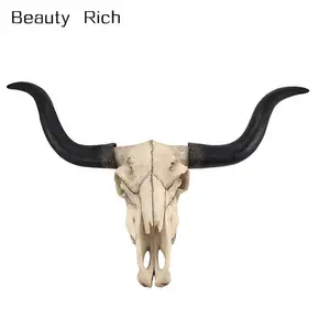 Resin Long Horn Cow Skull Wall Hanging Longhorn Steer