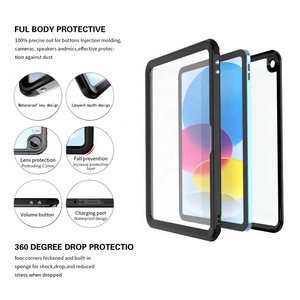 Étui étanche pour tablette <span class=keywords><strong>iPad</strong></span> 11 A16 2025 Couverture 10e <span class=keywords><strong>génération</strong></span> 2022 10.9 pouces IP68 scellé à l'eau HD Clear Cover TPU - Product Image 4