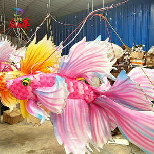 Chiếu Sáng Cá Hình Đầy Màu Sắc Đèn Lồng Cho Lễ Hội Hiển Thị Trung Quốc Truyền Thống Đèn Lồng Không Thấm Nước Cho Ngoài Trời Trang Trí - Product Image 1