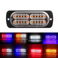 Feux de signalisation à LED stroboscopiques DC 12V 20SMD, lampe clignotante latérale pour voiture, feux de signalisation d'urgence, balises de circulation automobile