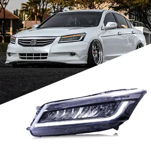 Auto Accord 8e Led Koplampen Voor Honda 2008-2013 Voorste Rij Lichten Blauw Drl Richtingaanwijzer Koplampen Assemblage