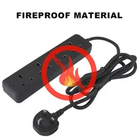 Keamanan tahan lama UK standar 3 Pin Plug ekstensi listrik Lead 4 outlet kabel daya