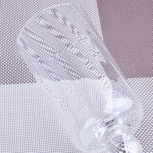 Bicchiere per Succo Personalizzabile 2026 con Stampo Fisso, Trasparente, Fatto a Mano, con Venature Incrociate e Perline - Product Image 5