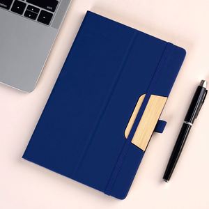 Carnet A5 en PU, couverture rigide, multifonctionnel, pour affaires, avec fonction support de téléphone portable, logo personnalisé pour entreprise - Product Image 3