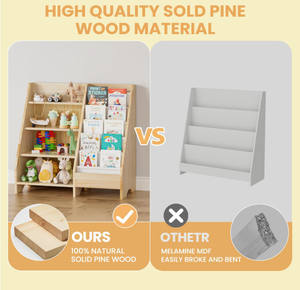 Étagère à livres à 5 niveaux, bibliothèque pour tout-petits, organisateur de rangement pour la chambre des enfants, la crèche, la salle de jeux, la maternelle - Product Image 3