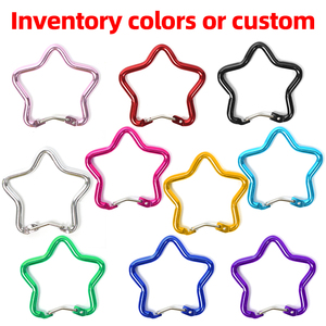 Mousqueton étoile en alliage d'aluminium, clip porte-clés, mousqueton à ressort multicolore pour le <span class=keywords><strong>camping</strong></span>, la randonnée, les voyages, mousqueton léger à ressort - Product Image 2