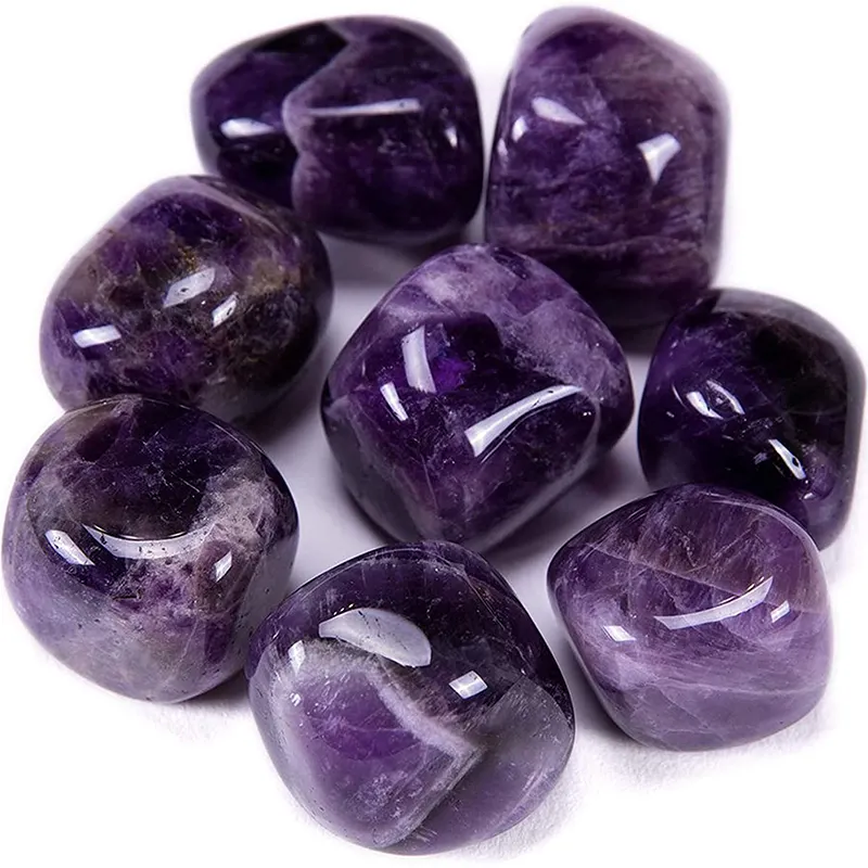 Wholesale Natural Polished Stones Amethyst rose quartz Crystals for Reiki Crystal Tumbled Gravel Healing stone