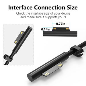 सतह प्रो चार्जर 65w मूल माइक्रोसॉफ्ट सतह प्रो 9 8 7 + 7 6 5 4 3x1866 1796 1800 लैपटॉप - Product Image 6