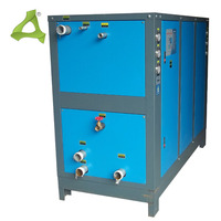 Refroidisseur à spirale industriel refroidi par eau de 15 CV, refroidisseur d'eau industriel de 15 tonnes pour extrudeuse/souffleuse