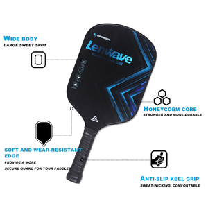 Paleta Pickleball <span class=keywords><strong>de</strong></span> fibra <span class=keywords><strong>de</strong></span> carbono personalizada profesional ligera <span class=keywords><strong>de</strong></span> 14mm con bolas Pickleball - Product Image 3