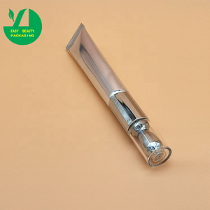 Tubes cosmétiques vides de sérum d'oeil empaquetant le tube en alliage de zinc de crème pour les yeux avec le nouvel applicateur en métal - Product Image 4